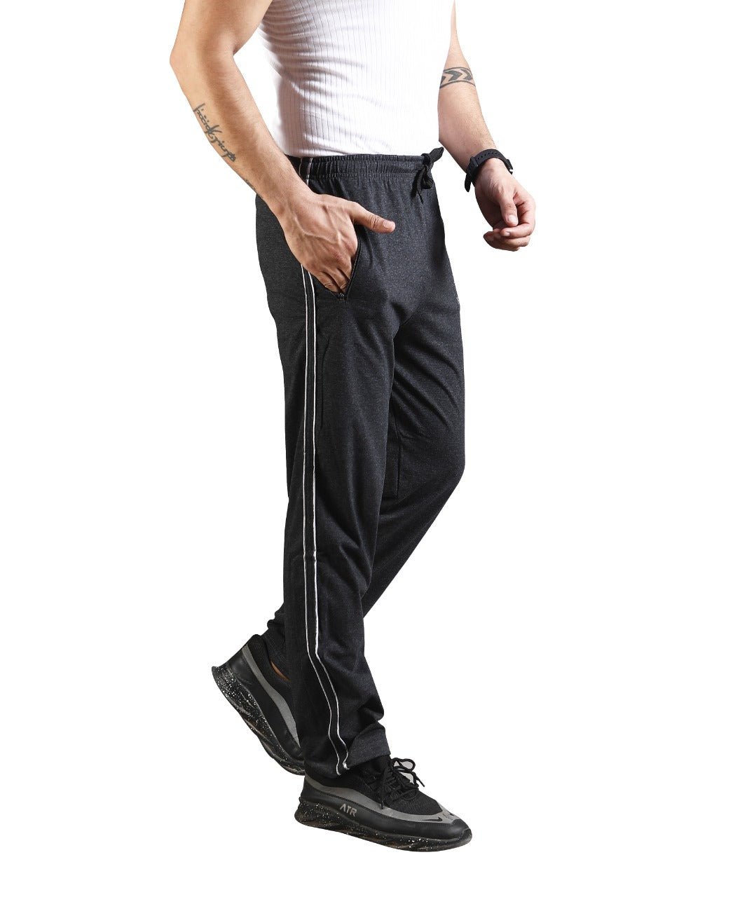 Premium Charcoal Track Pant With side zip pockets TK705