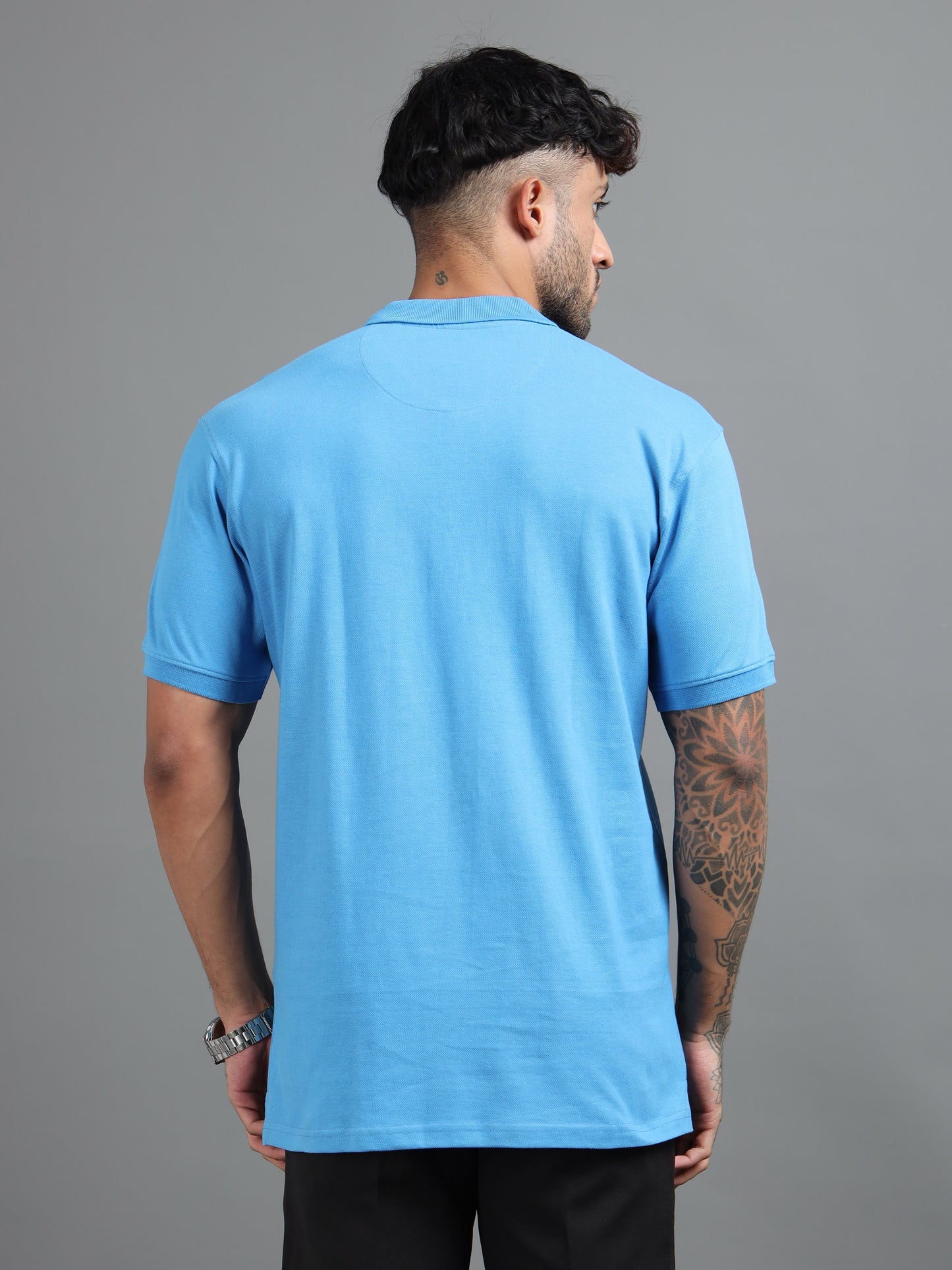 Mens Executive Cotton Polos with Pocket TUFTS BLUE Polo T-shirt TK707