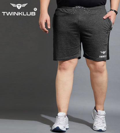 Mens Premium Charcol Shorts With Side Cut And Zip Pockets Plus TK711P