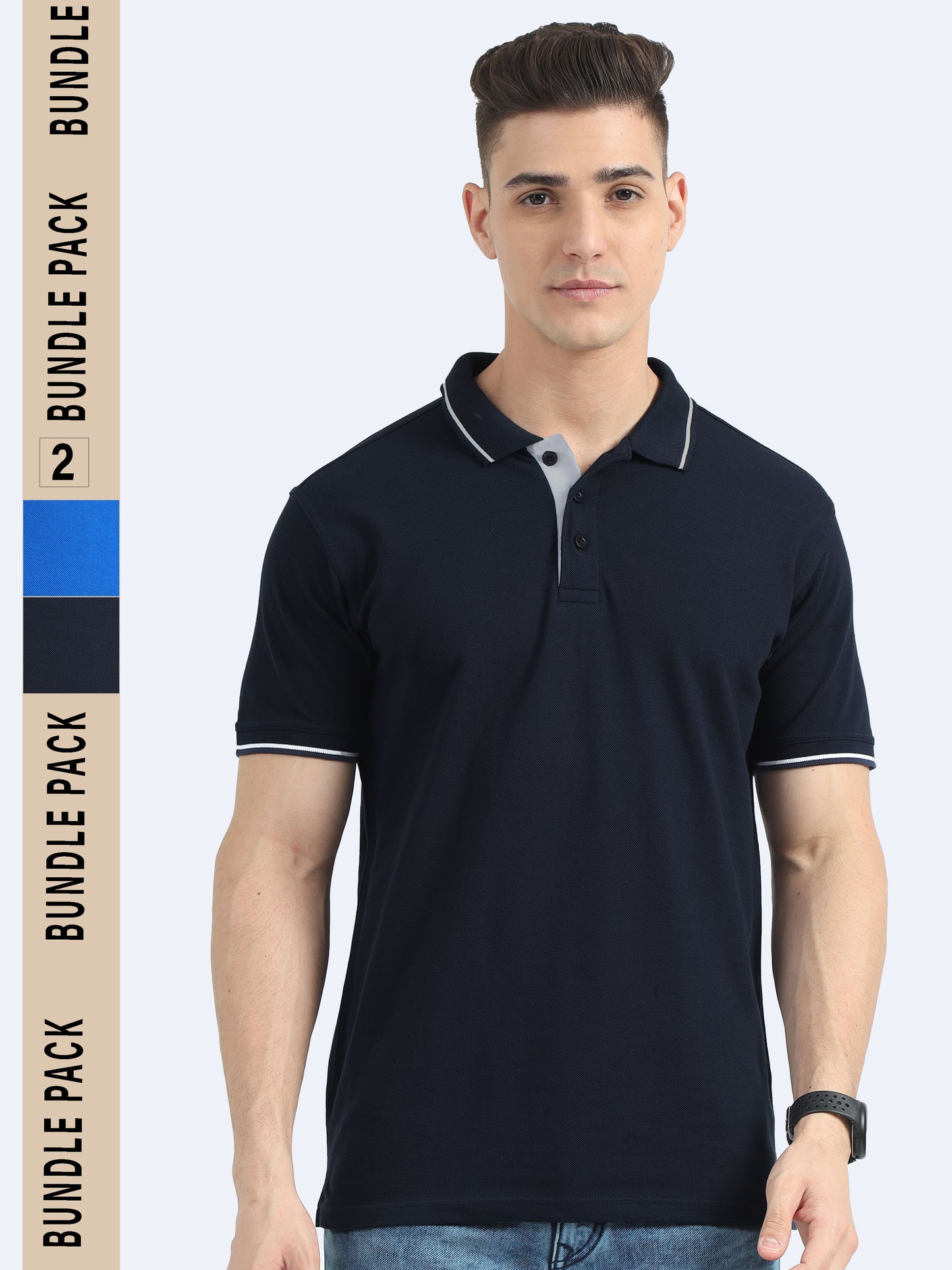 Pack Of 2 Mens Premium Polo T-shirt TK707 TK735