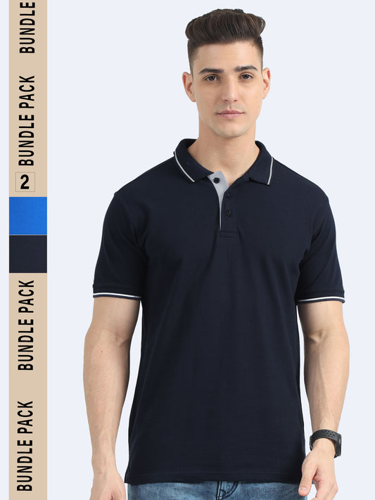 Pack Of 2 Mens Premium Polo T-shirt TK707 TK735
