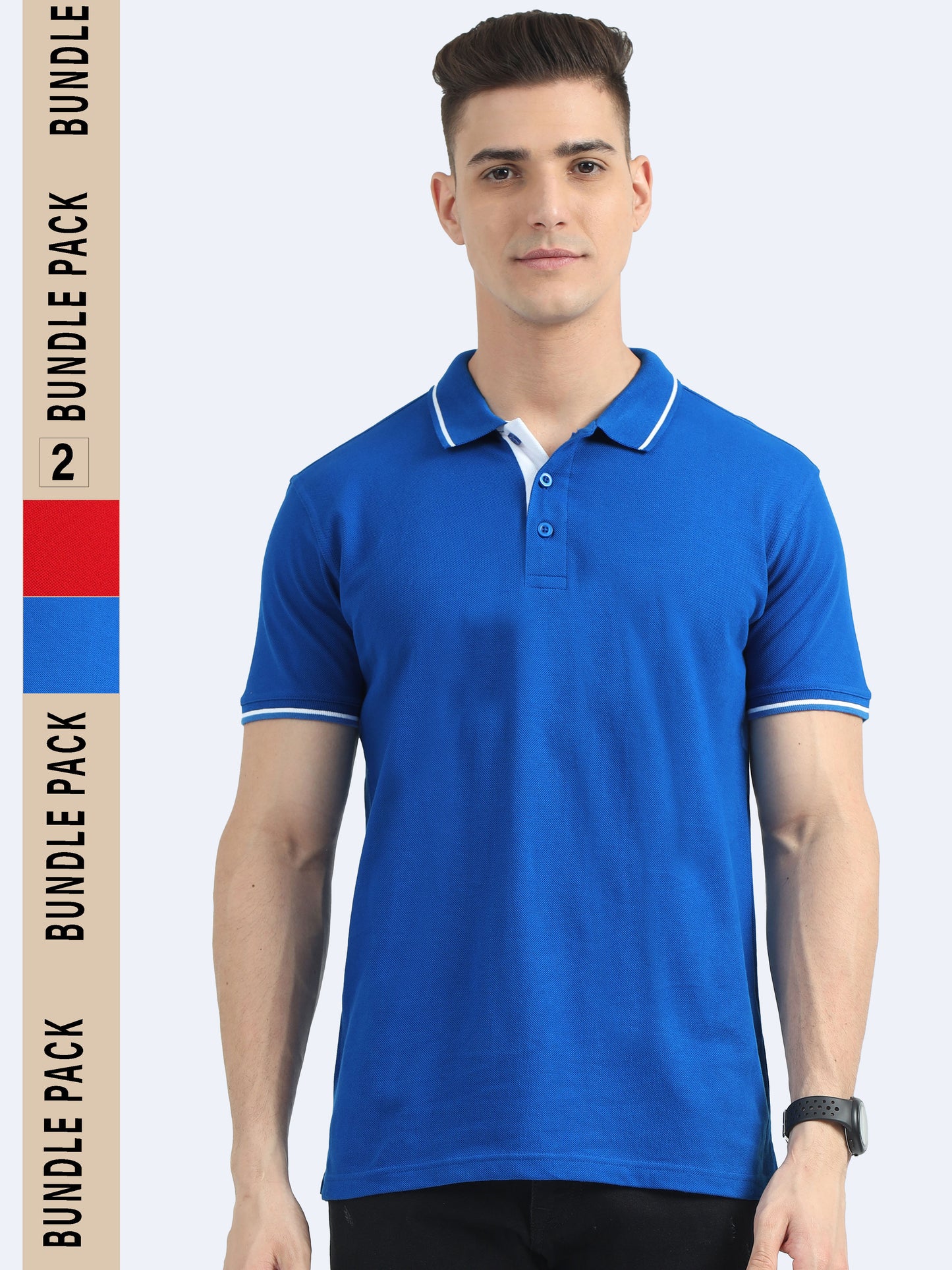 Pack Of 2 Mens Premium Polo T-shirt TK707 TK735