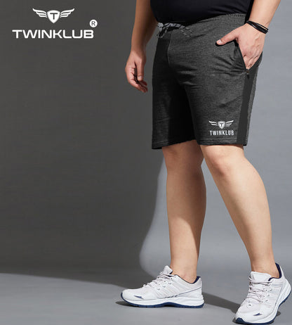 Mens Premium Charcol Shorts With Side Cut And Zip Pockets Plus TK711P