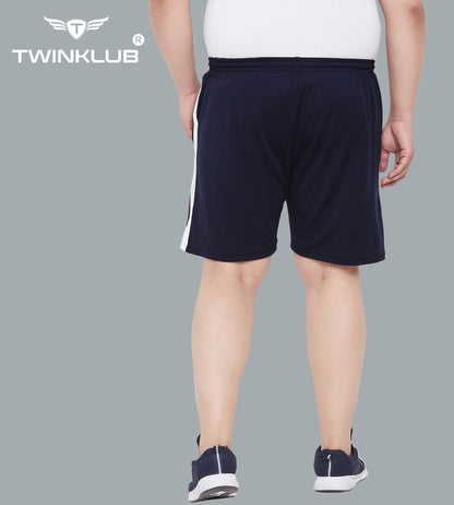 Mens Premium Navy Shorts With Side Cut And Zip Pockets Plus TK711P