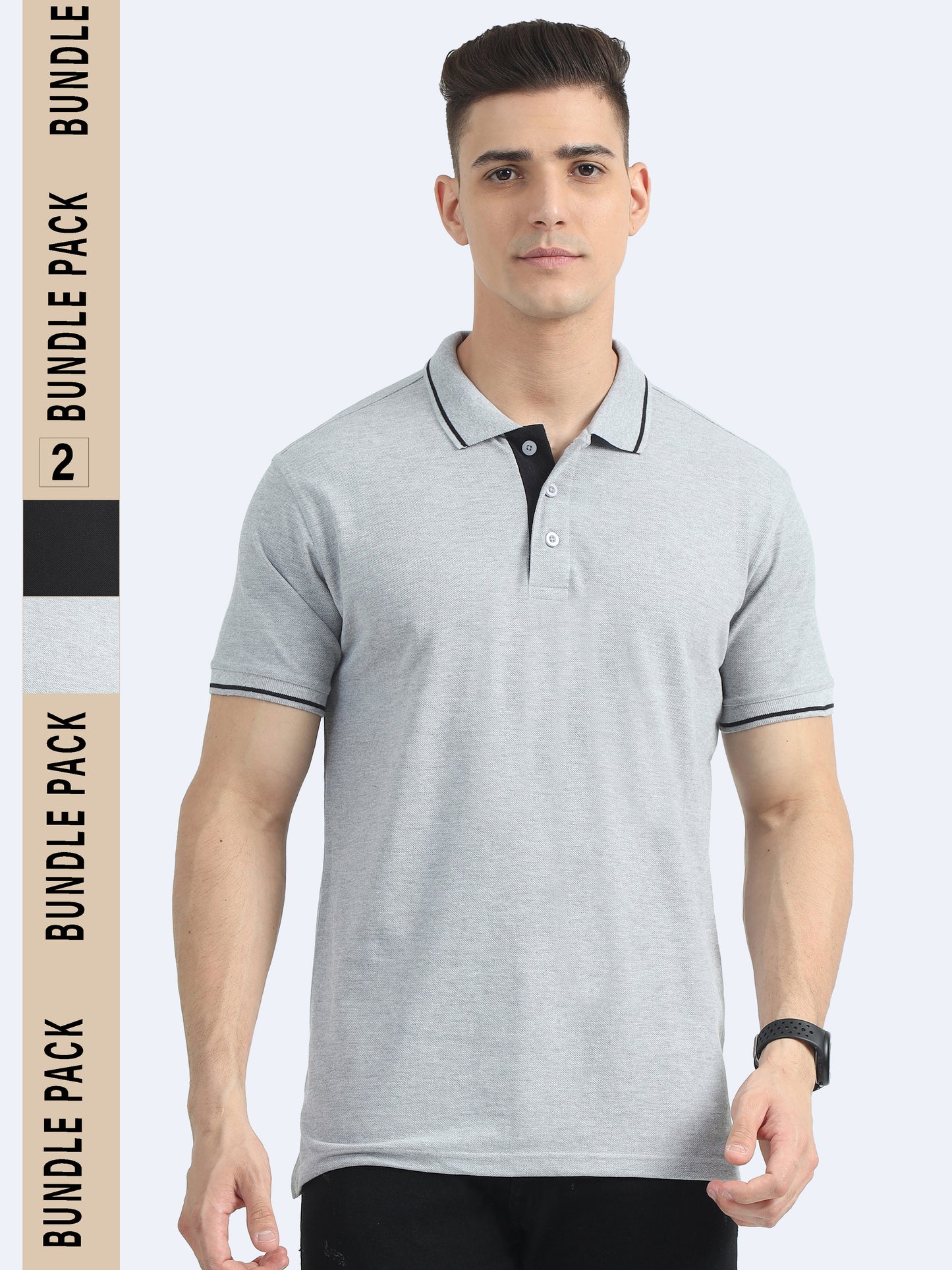 Pack Of 2 Mens Premium Polo T-shirt TK707 TK735