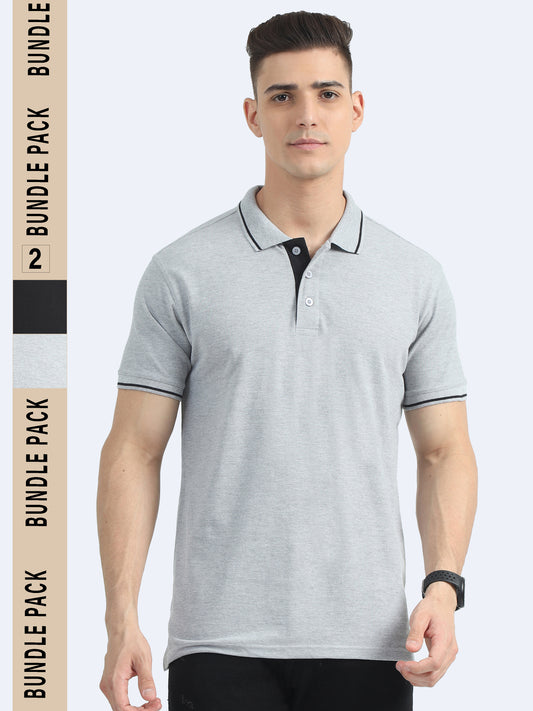 Pack Of 2 Mens Premium Polo T-shirt TK707 TK735