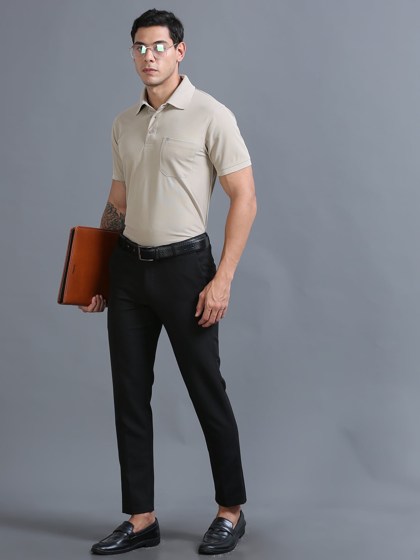 Mens Smart Dry fit Aluminium Polo Tees with Pocket TK710