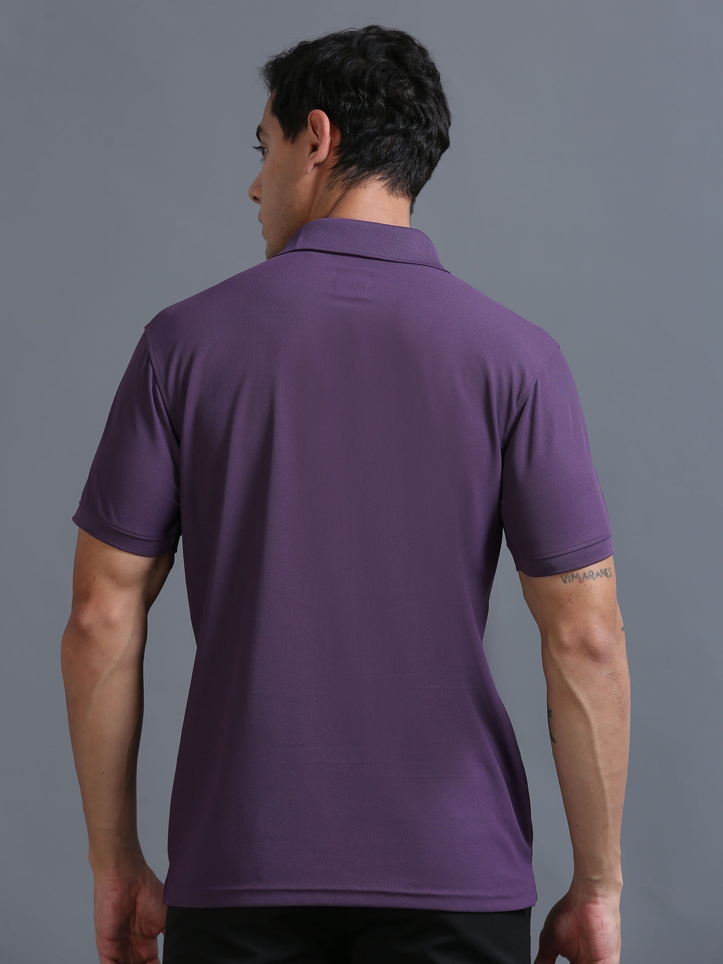 Mens Smart Dry fit Grape Polo Tees with Pocket TK710