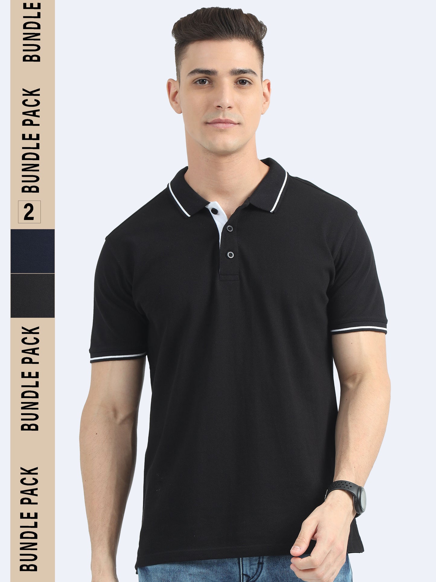Pack Of 2 Mens Premium Polo T-shirt TK707 TK735