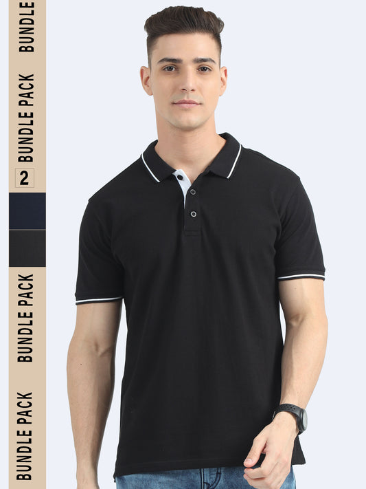 Pack Of 2 Mens Premium Polo T-shirt TK707 TK735