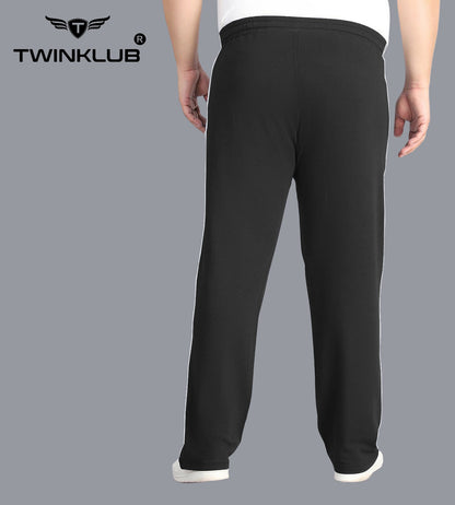 Premium  Black Track Pant With side zip pockets Plus TK705P