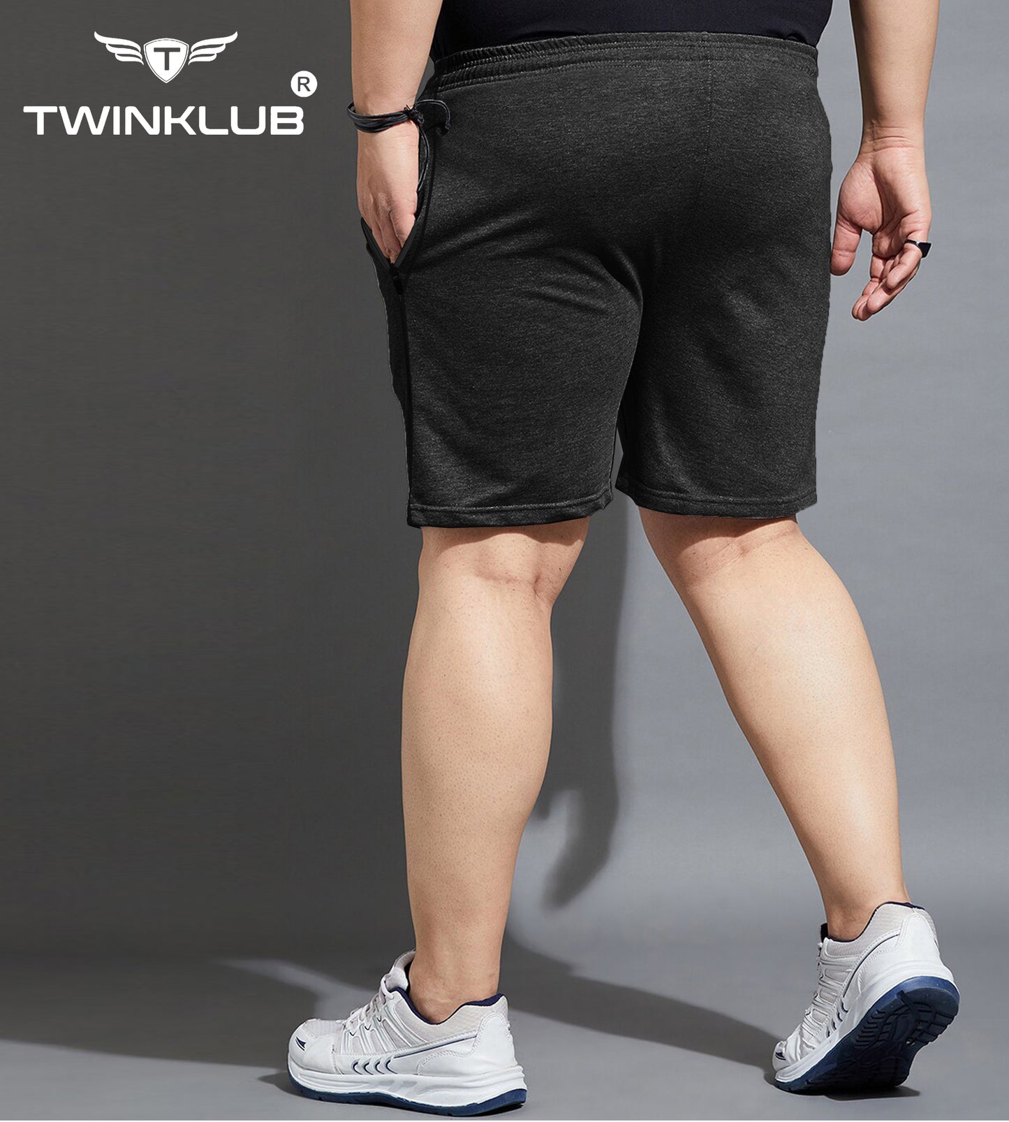 Mens Premium Charcoal Shorts With Zip Pockets Plus TK703P