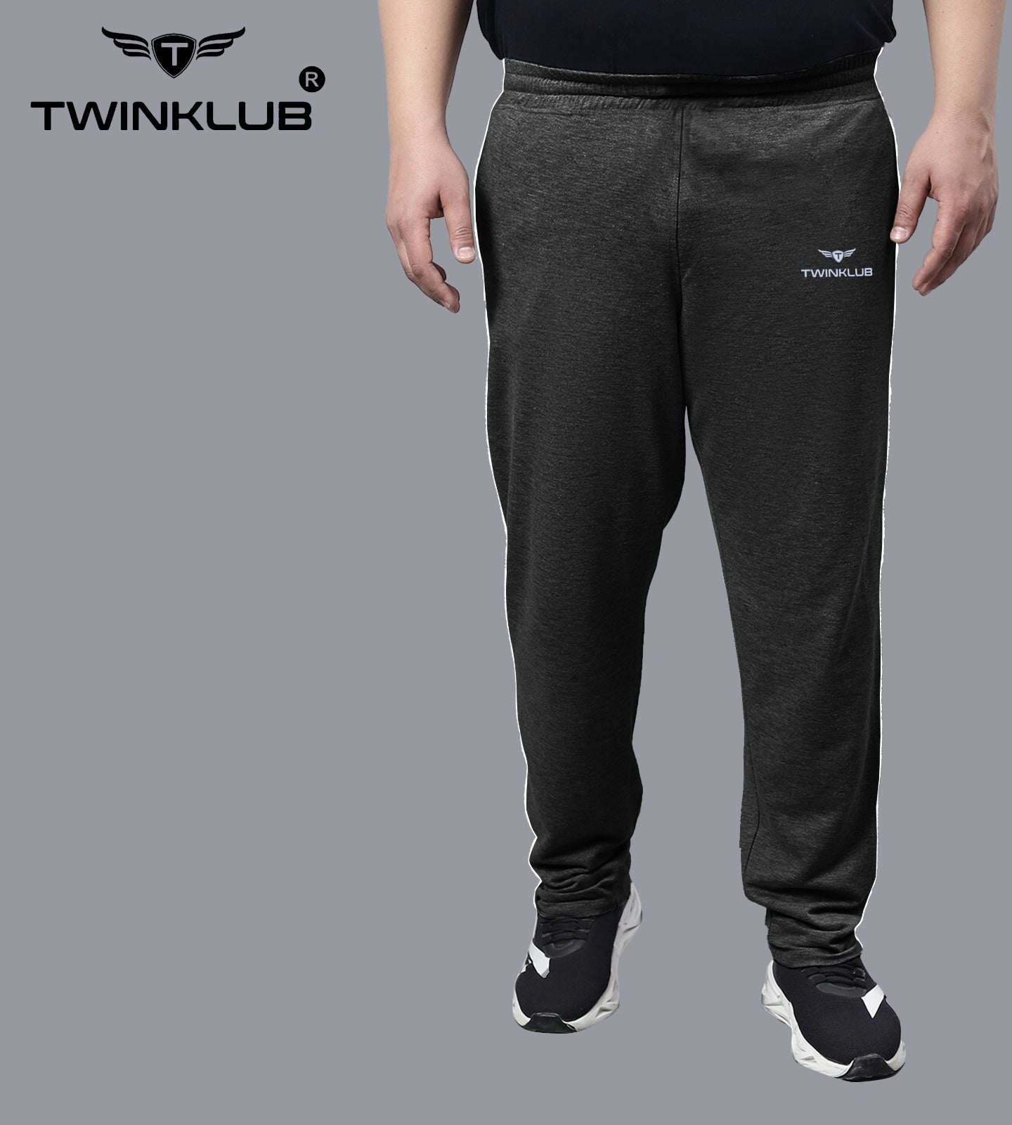 Premium  Charcoal Track Pant With side zip pockets Plus TK705P