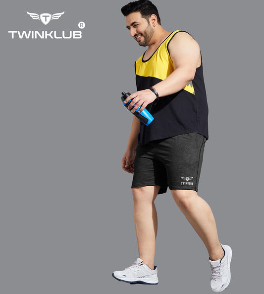 Mens Premium Charcoal Shorts With Zip Pockets Plus TK703P