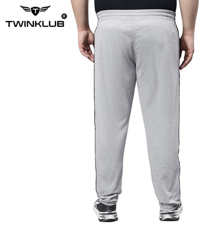 Premium  Grey Melange Track Pant With side zip pockets Plus TK705P