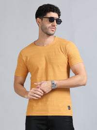 Mens Premium SIGNATURE JACQUARD ROUNDNECKS - BUTTERSCOTCH  TK738