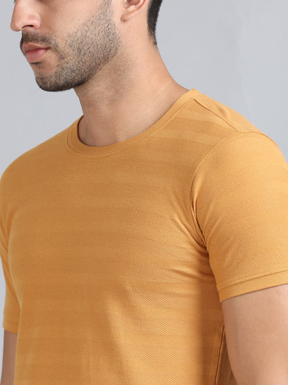 Mens Premium SIGNATURE JACQUARD ROUNDNECKS - BUTTERSCOTCH  TK738