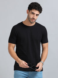 Mens Premium SIGNATURE JACQUARD ROUNDNECKS - STARK BLACK TK738