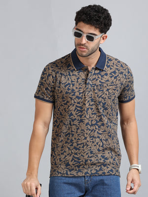 Mens Premium AOP Polo Tees - PRUSSIAN BLUE  TK736