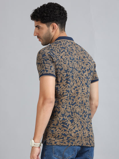 Mens Premium AOP Polo Tees - PRUSSIAN BLUE  TK736