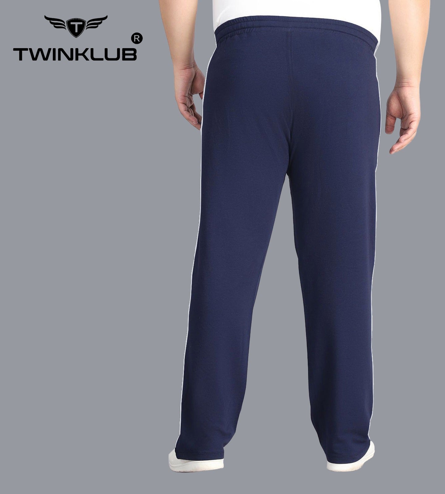 Premium Navy Track pants With side zip pockets Plus TK705P