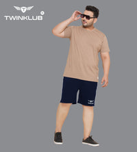 Mens Premium Navy Shorts With Zip Pockets Plus TK703P
