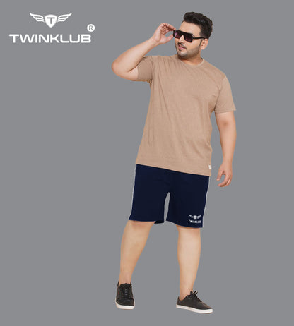 Mens Premium Navy Shorts With Zip Pockets Plus TK703P