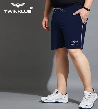 Mens Premium Navy Shorts With Zip Pockets Plus TK703P