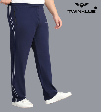 Premium Navy Track pants With side zip pockets Plus TK705P